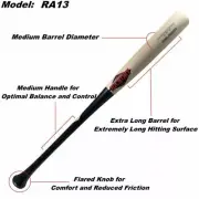 *Old Hickory Bat Company* Model RA13 Steel-Pressed Hard Maple Wood Baseball Bats