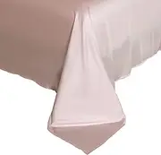 Aulaire 60s 100% Bamboo Lyocell Fabric Bedding in Soft Pink (Flat Sheet, Queen)