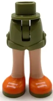 Lego New Friends Minifigure Legs with Orange Boots