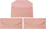 uxcell 2 Pack Cash Envelope Wallet, Budget Cash Holder Reusable Money Bag Pouch Leather Money Organizer Pouch for Men Women Receipt Check Bill Travel Graduation Holidays, Pink
