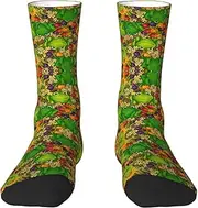 [pvinnk] Frog Print Adult Long Thick Socks Unisex Crew Socks For Men Womenfor Workouts Sports Socks, White, One Size