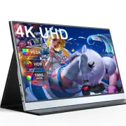 UPERFECT 15.6" 4K Portable Monitor 3840*2160 Ultra HD USB C HDMI For Computer