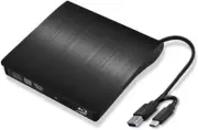 External 6X Blu-ray Player & DVD Writer USB 3.0/USB-C for PC, Mac, Windows, Linu