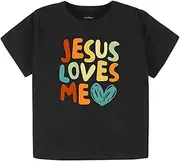 [3 Nails 1 Cross] Christian Shirt Jesus Loves Me - Easter Shirt for Boys Easter T-Shirt for Girls Faith Tshirt
