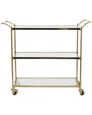 Peyton Lane Brass Traditional Bar Cart