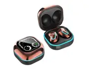 TWS 5.1 Wireless Mini Touch Bluetooth Headset Earbuds with USB Charging Case - Gold