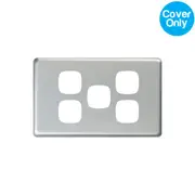 HPM Excel 5 Gang Light Switch Matt Silver Metal Cover