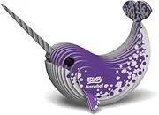EUGY 033 Narwhal 3D Puzzle - 23 Piece Eco-Friendly Educational Toy Puzzle for Boys, Girls & Kids Ages 6+