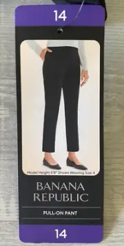 New With Tags Banana Republic Ladies' Pull-On Pant Black Size 14