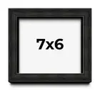 7x6 Shadow Box Black Rustic Barnwood Display Frame | 1.125 Inch Deep | 0.875 In