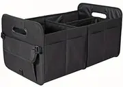 AIMALL Car Storage Box, Foldable Waterproof Oxford Cloth Multi-Compartment Trunk Organizer, 21.6 x 12.6 x 12.6 inches, Removable Dividers, Adjustable Straps, Large Capacity, Durable, for Car Storage