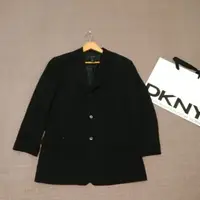 在飛比找蝦皮購物優惠-DKNY 時尚型男 經典黑 羊毛 西裝外套 黑色西裝外套 男