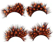 CLISPEED 2 Pairs Fake Eyelashes Dramatic Individual Lashes Wispy Lashes False Colorful Faux Lashes Extensions Natural Halloween Cosplay Eyelashes Wispy Party