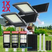 2025 Solar Street Light Outdoor Extra Large 8500K Backyard Road Wall Lamp IP66