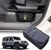 Bekantogy Car Under Seat Storage Box Tray Compatible with INEOS Grenadier 2020-2024 Hidden Organizer Under Front Seat Oxford Cloth Tool Box Organizer Storage Box Transparent Cover With Zipper
