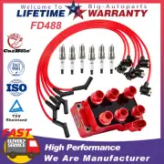 Ignition Coil+Wire Set +Spark Plugs for Ford Mazda Mercury Contour Jaguar FD488 (for: Ford)