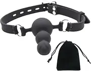 Dildo Mouth Gag SM Realistic Penis Gag Bondage Gags Muzzle With Beads Silicone Mouth Plug Slave Game For Women Adults Couples