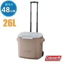 在飛比找PChome24h購物優惠-【Coleman】26.5L 灰咖啡拉桿冰箱(保冷力48小時