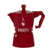 Bialetti Moka Exclusive Red 3 Cup - Stove Top 3 Cup