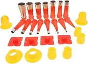 Veemoon 1 Set Reusable Caulking Nozzle with Base Protective Cover Versatile Caulking Tools for Grout Sealant Finishing and DIY Projects Bathroom Kitchen and Home Renovation