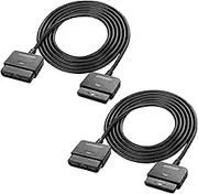 MEIRIYFA PS2 Controller Extension Cable Cord, 1.8M Extender Cable Compatible with Playstation 2 PS2 Game Console Wired Controller (2PCS)