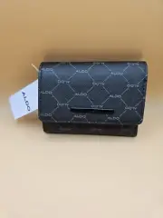 Aldo Women's Tri-Fold Wallet With Snap Closure In Black