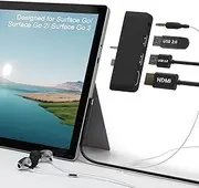 Surface Go 3 Docking Station, 4 in 1 Microsoft Surface Go Accessories with 4K HDMI + USB3.0 Hub + 3.5mm Audio, USB Adapter for Surface Go/Go 2/Go 3