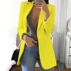 Women Slim Blazer Formal Work Jacket Ladies Long Sleeve Outwear Suit Coat Top