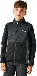 [REGATTA] Childrens/Kids Highton III Fleece Jacket (UK Size: 7-8 Years) (Seal Grey/Black)