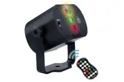Sansai Sound Active Party Stage Lighting Club 9cm Disco Laser Light w Remote BLK