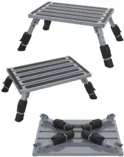 ON THE ROAD ADJUSTABLE STEEL CARAVAN STEP ANTI SLIP CAMPER MOTORHOME JAYCO PARTS