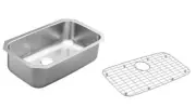 MOEN G18165B Undermount stainless steel kitchen sink and Stainless drain grid