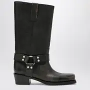 [Paris Texas] Black Roxy boot in brushed leather 41 IT Black