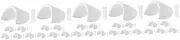LALAFINA 5sets Shoulder Push up Pads for Women's Clothing Shoulder Pads Men Low Shoulder Support Pad Soft 3pairs*5
