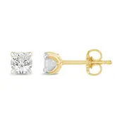 Solitaire Stud Earrings with 1/3ct of Laboratory Grown Diamonds in 9kt Yellow Gold
