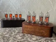 Custom Nixie Сlock IN-14/ZM573/ZM1080 Vintage Wooden Case