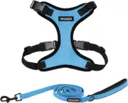 Voyager Step-in Lock Dog Harness w Reflective Dog Leash Combo Set with Neoprene