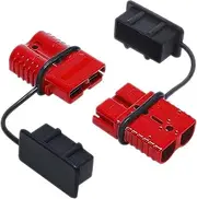 Xiaojiang Store 2pcs/Set 50A Ba/tte-ry Trailer Pair Quick Connector Kit Connect Disconnect Winch Electrical Power Cables Connectors
