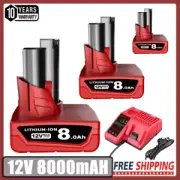 1-4 Pack For Milwaukee 12V M12 Battery Lithium M12B6 M12B5 48-11-2460 / Charger