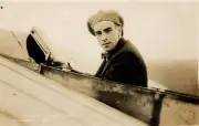 Early Aviation English Aviator Claude Grahame White At Hendon Old Photo