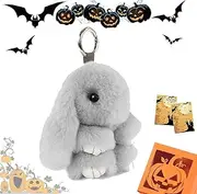 Halloween Bunny Lulu Keychain, Bunnylulu Keychain With Box, Bunnylulu Keychain Handmade Soft Bunny Pompom Charms