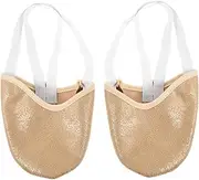 [BRIGHTFUFU] Ballet Dance Shoes for Girls Half Soles Toe Protectors Comfortable Breathable Non-Slip