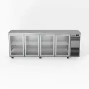 Skope BackBar 4 Glass Swing Door Fridge - BB.4.GSW - Stainless Steel - Right ...