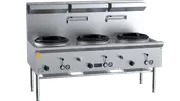 K+ Tripple Hole Three Waterless Wok Burner Table LPG