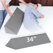 Wedge Pillow for Side Sleeping, 34" Back Pillow for Side Sleeper, Bed Wedges ...
