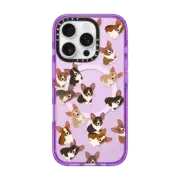 iPhone 16 Pro Impact Case MagSafe Compatible Corgi Jumble