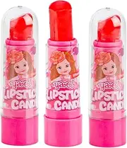 Yael Lipstick Candy 3 Count - Strawberry – Fun Novelty Candy for Kids Party Favors, Goodie Bags, & Novelty Gifts - Kosher