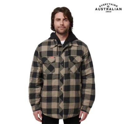 Hard Yakka Y06690 Quilted Flannel Jacket Iron Bark