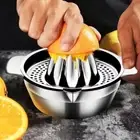 Filter Lemon Squeezer with Bowl Hand Pressed Juice Maker Manual Juicer Citrus