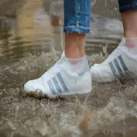 在飛比找蝦皮商城優惠-防雨鞋套 男女矽膠鞋套 防水雨天加厚防滑耐磨底 兒童戶外鞋套
